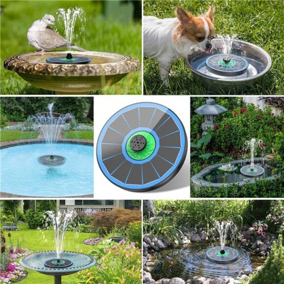Solar Fountain Pump Full Glass -No Battery, 3.5W Solar Bird Bath Fountains - Picture 6 of 7